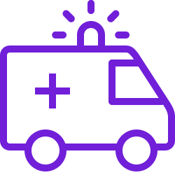 ambulance icon purple