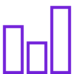 bar chart icon purple