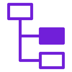 stacked organization icon purple